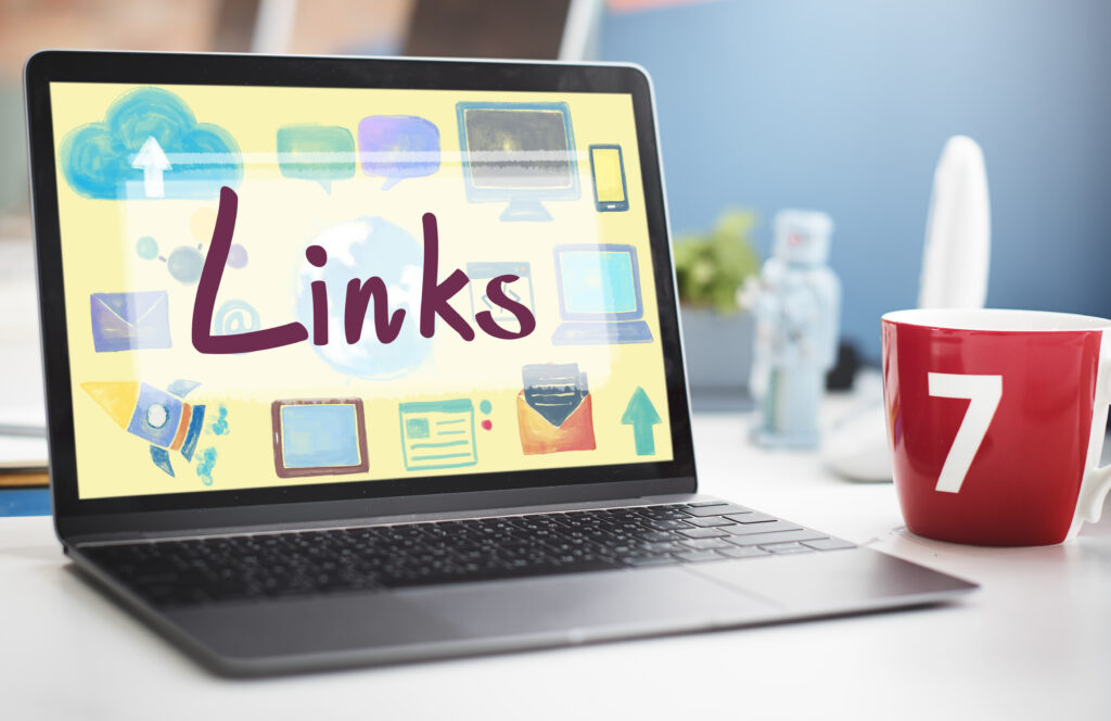 Links Backlinks Hyperlink Linkage Internet Online Concept